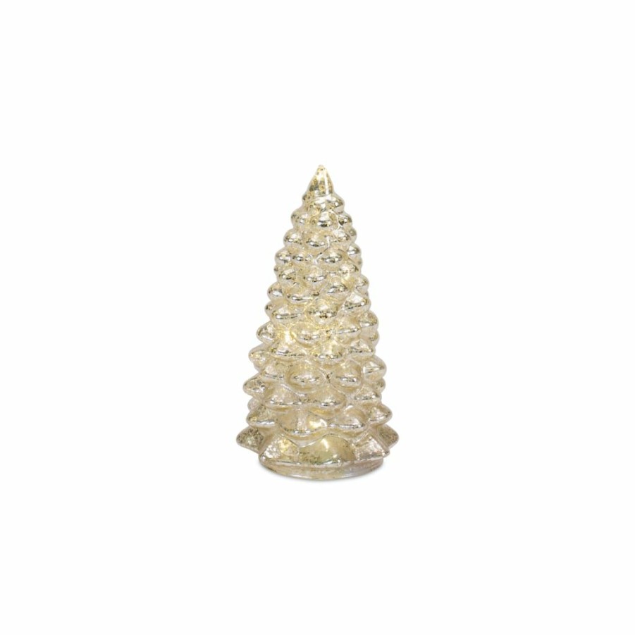 Holidays & Occasions * | Brand New Led Glass Christmas Tree Set, 6.5 , 7.75 , 10 & 12 By Melrose