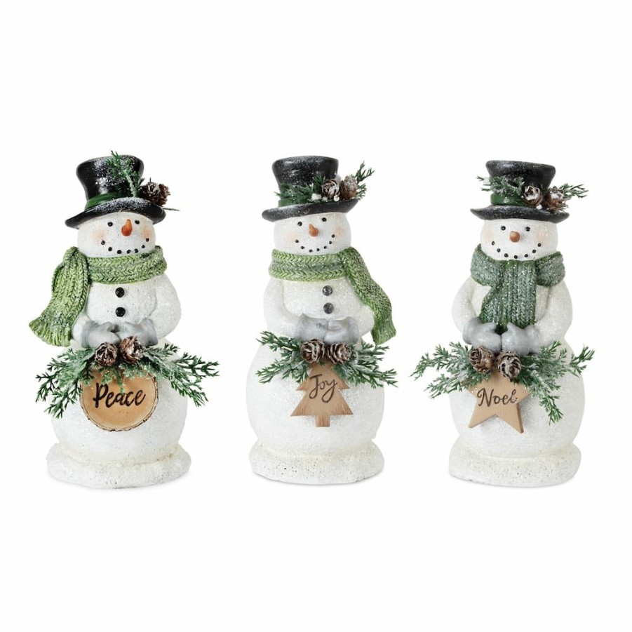 Holidays & Occasions * | Cheap 8.25 Snowman Tabletop Accent, 3Ct. By Melrose