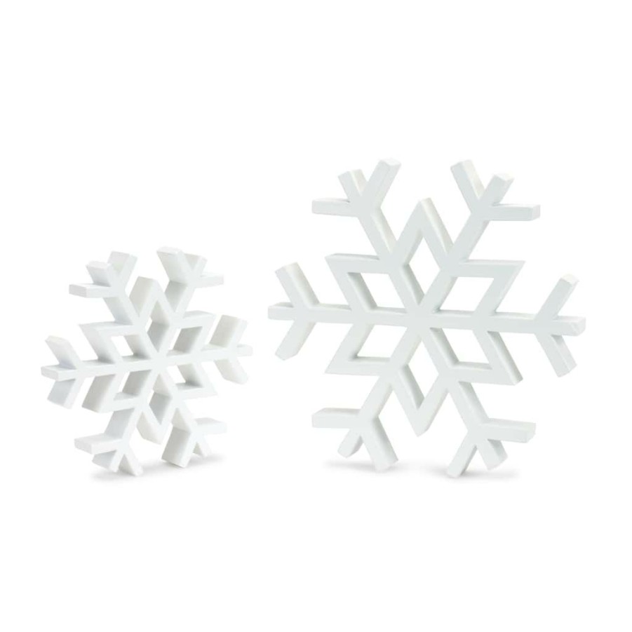 Holidays & Occasions * | Best Sale Wooden Snowflake Set By Melrose