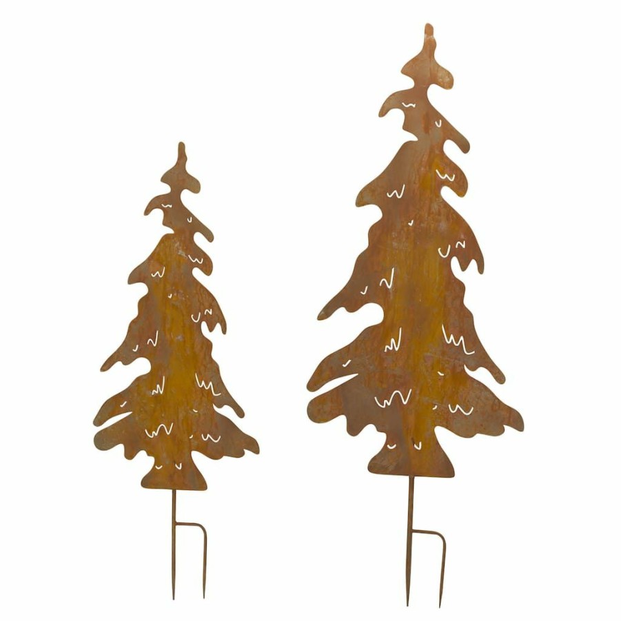 Holidays & Occasions * | Best Reviews Of Gold Iron Tree Stakes Set, 42.5 & 54 By Melrose