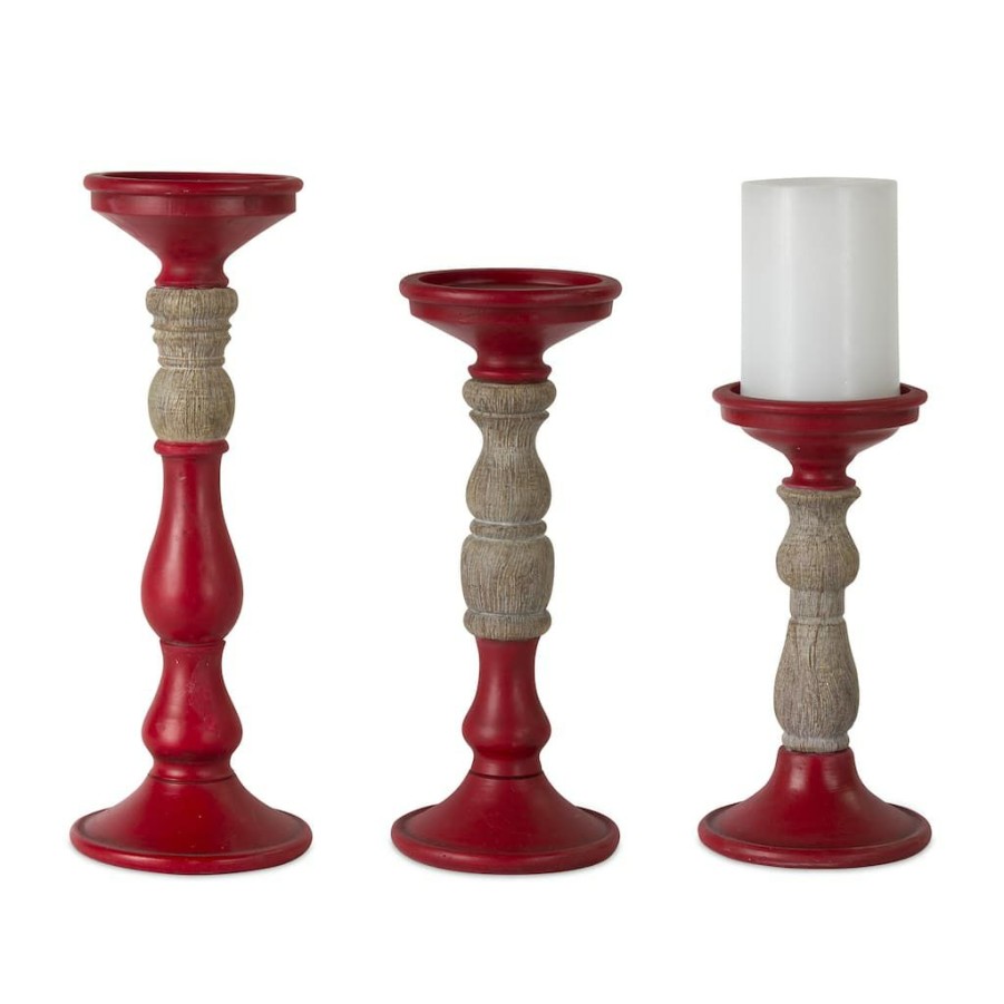 Holidays & Occasions * | Hot Sale Candle Holder Set, 8.5 , 10.5 & 12.5 By Melrose