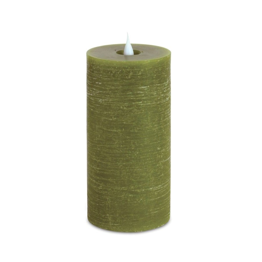 Home & Decor * | Top 10 7.75 Green Simplux Led Designer Candle With Remote By Melrose