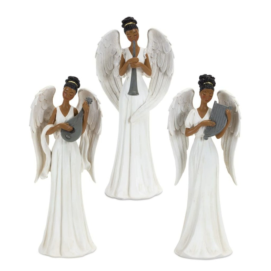 Holidays & Occasions * | Deals 10 Angels With Instrument Figurine Set By Melrose