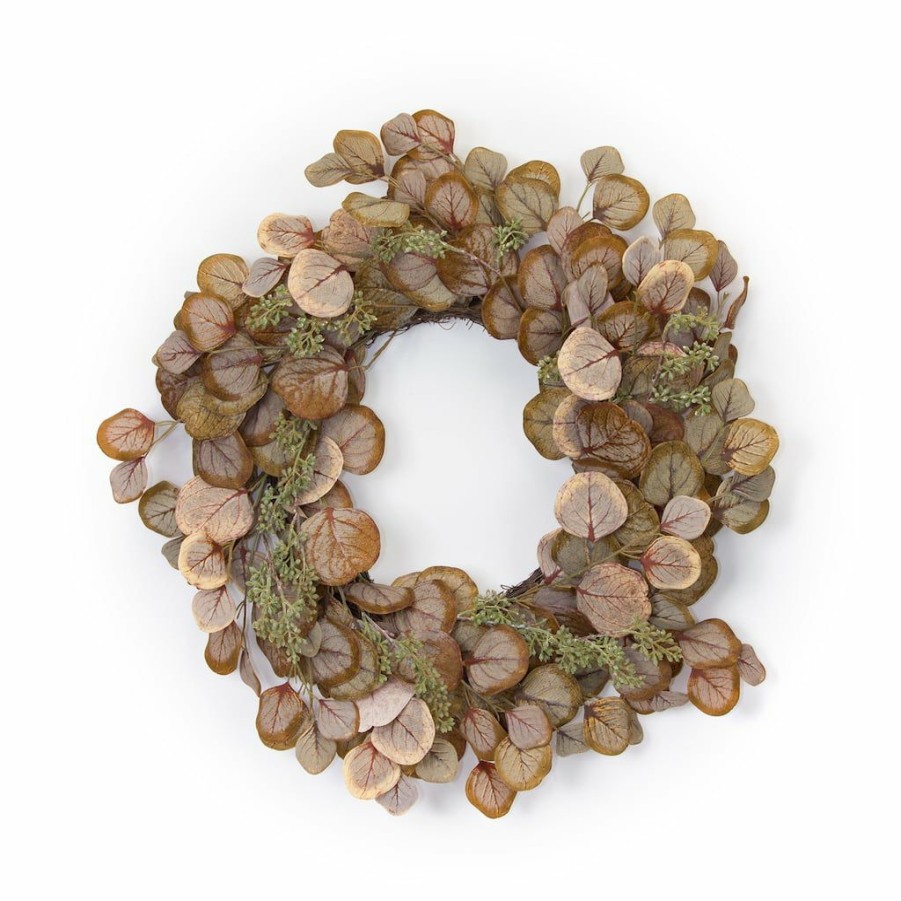 Holidays & Occasions * | Cheap 22 Brown Eucalyptus Wreath By Melrose