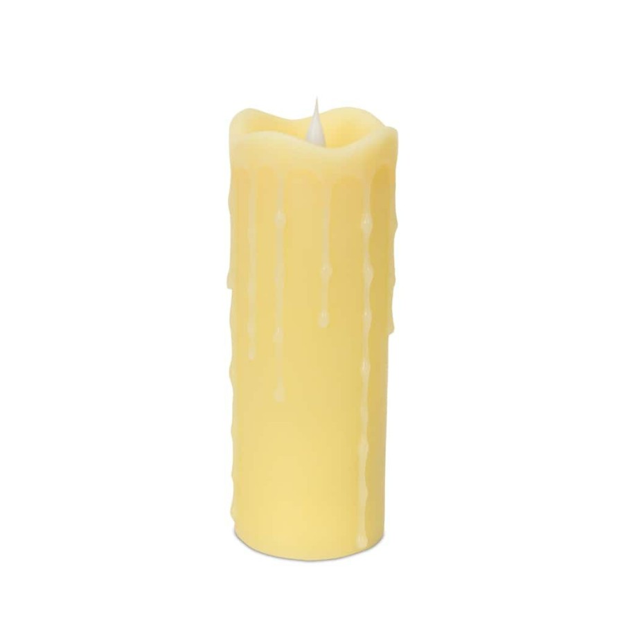 Home & Decor * | Budget 7 Ivory Simplux Led Dripping Candle Set With Moving Flame By Melrose