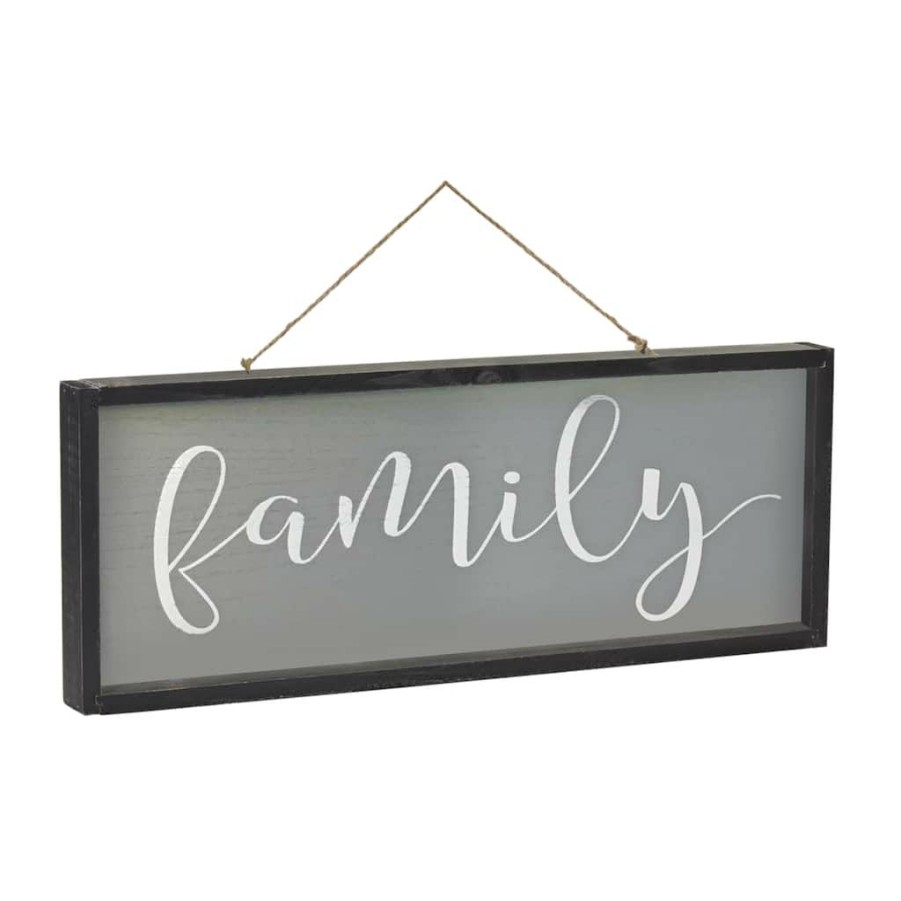 Holidays & Occasions * | Wholesale Black & Gray Wooden Family Frame By Melrose