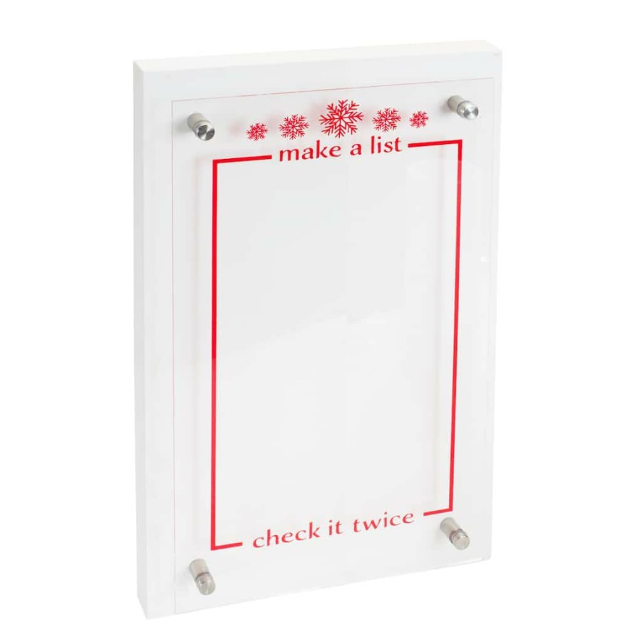 Holidays & Occasions * | Best Reviews Of 15.5 Make A List, Check It Twice Acrylic Sign By Melrose