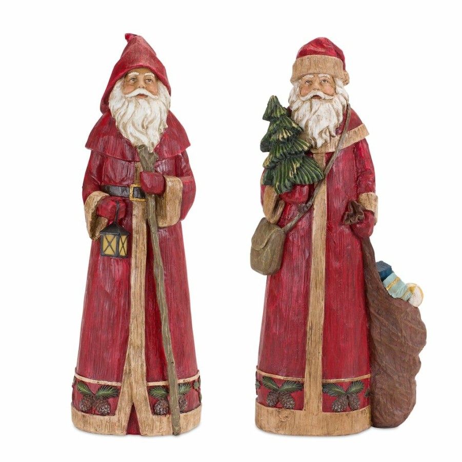 Holidays & Occasions * | Budget 13 Santa Figurine Set By Melrose