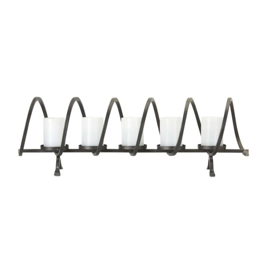 Home & Decor * | Outlet 31 Matte Black Iron Votive Holder By Melrose