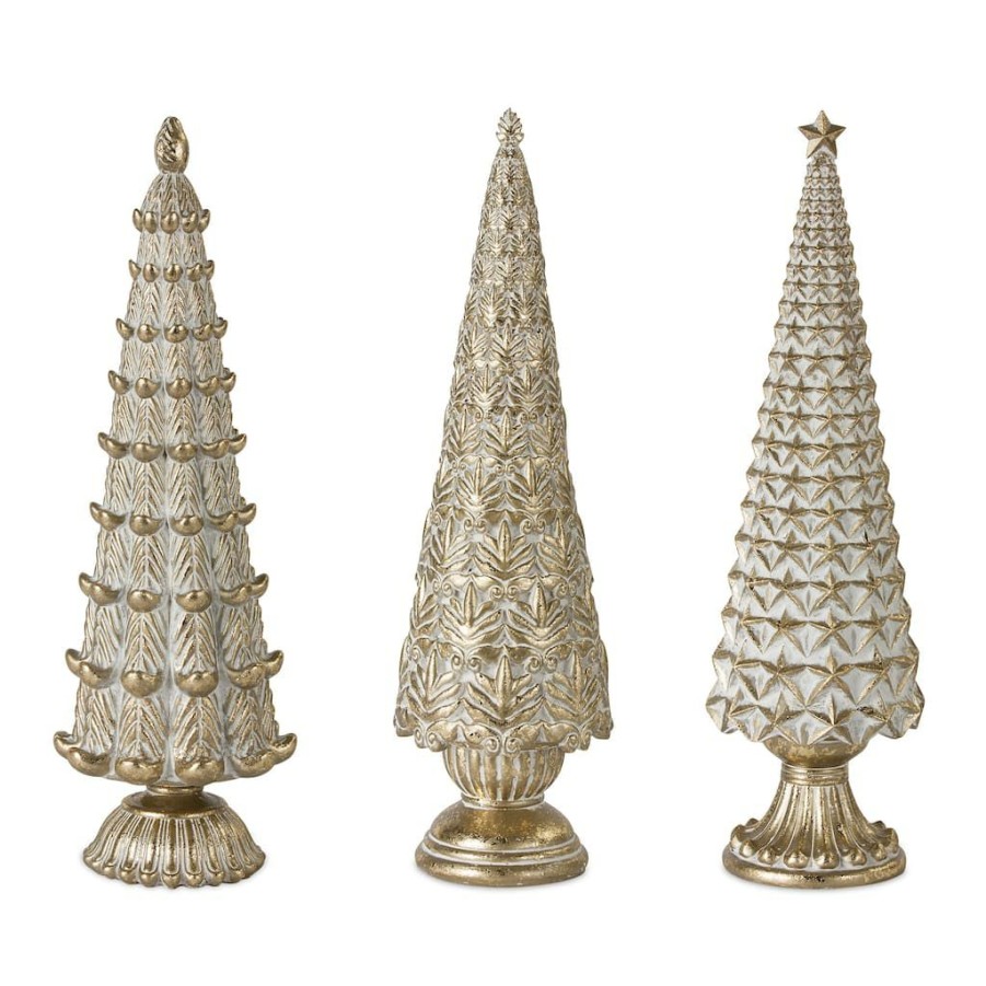 Holidays & Occasions * | Best Reviews Of 13.75 Gold Tree Set By Melrose