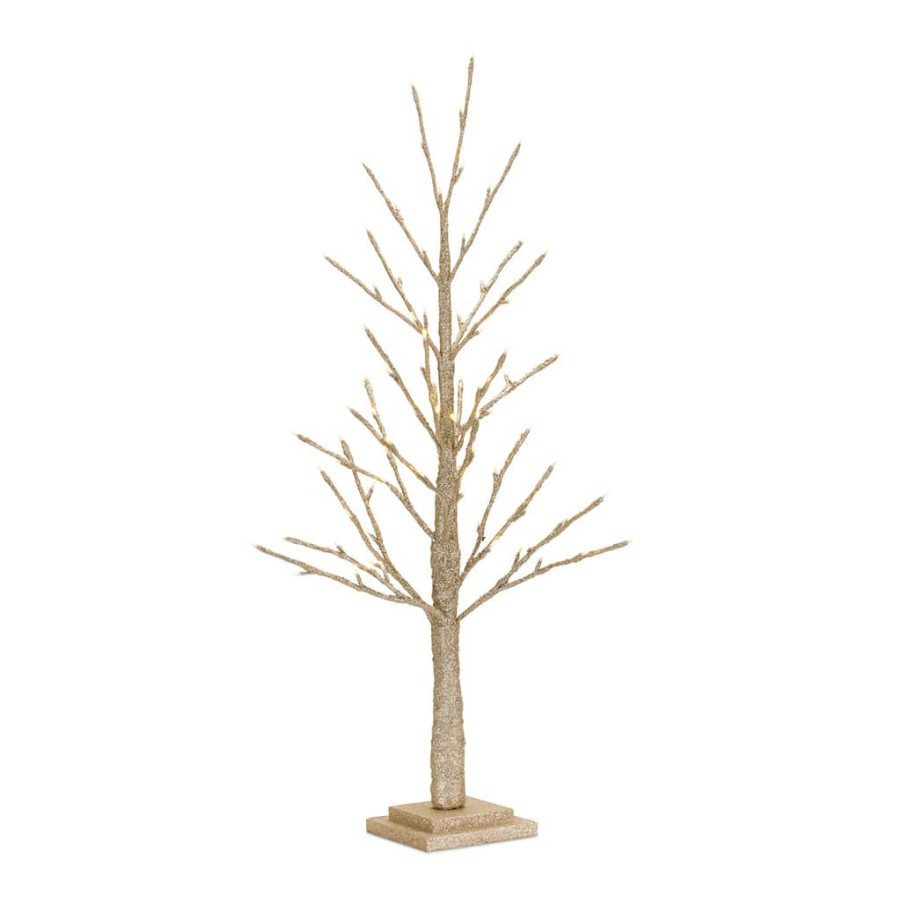 Holidays & Occasions * | Brand New 36 Gold Led Twig Tree Decoration By Melrose