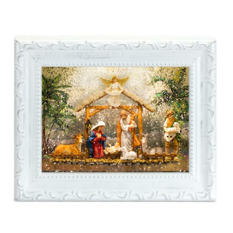 Holidays & Occasions * | Top 10 10 Snow Globe With Nativity By Melrose