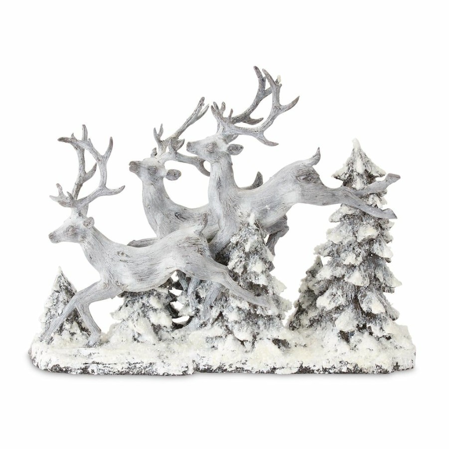 Holidays & Occasions * | Best Deal Deer & Trees, 16 X 12.5 By Melrose