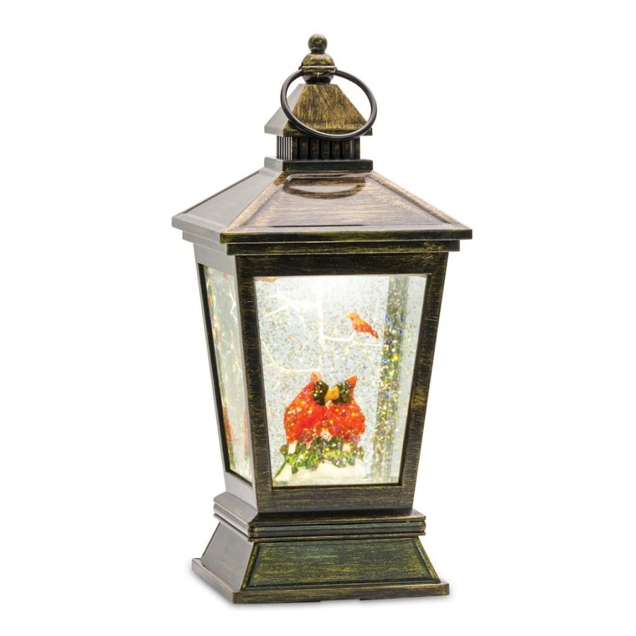 Holidays & Occasions * | Brand New 10.5 Cardinal Scene Snow Globe Lantern By Melrose