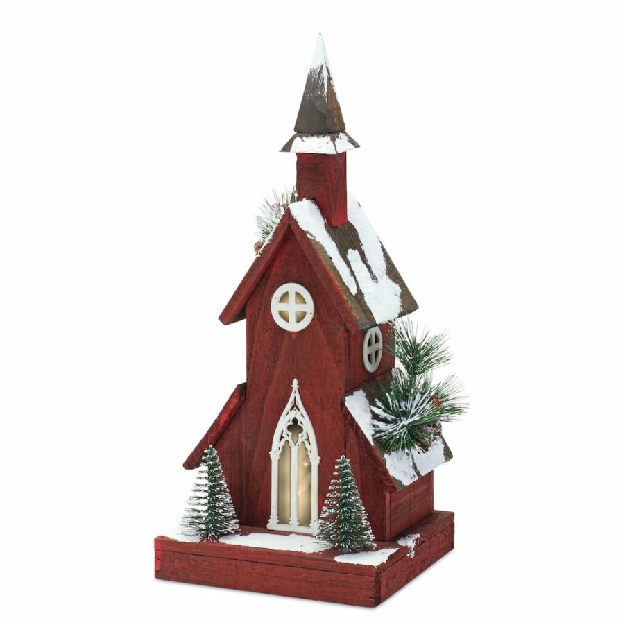 Holidays & Occasions * | Brand New 19 Wooden Church Replica By Melrose