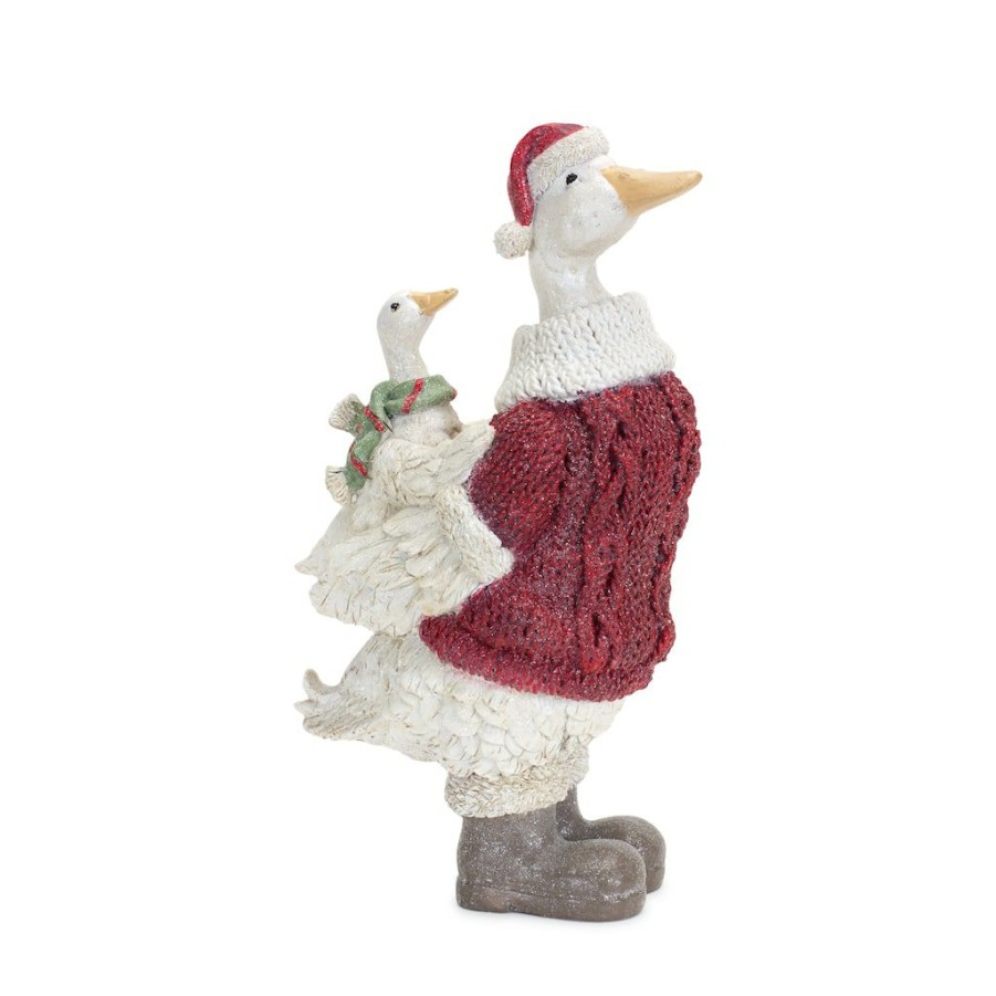 Holidays & Occasions * | Best Reviews Of Holiday Goose Figurines Set By Melrose