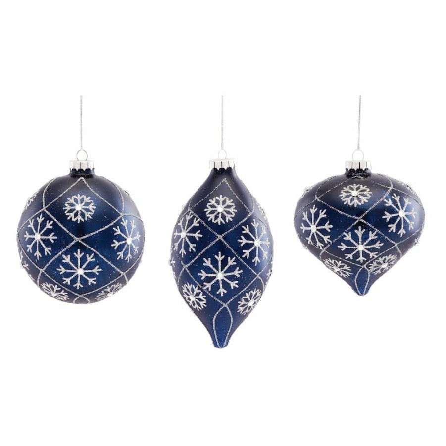 Holidays & Occasions * | Discount 6Ct. Glass Ornament Set, 4.5 , 5 & 6 By Melrose