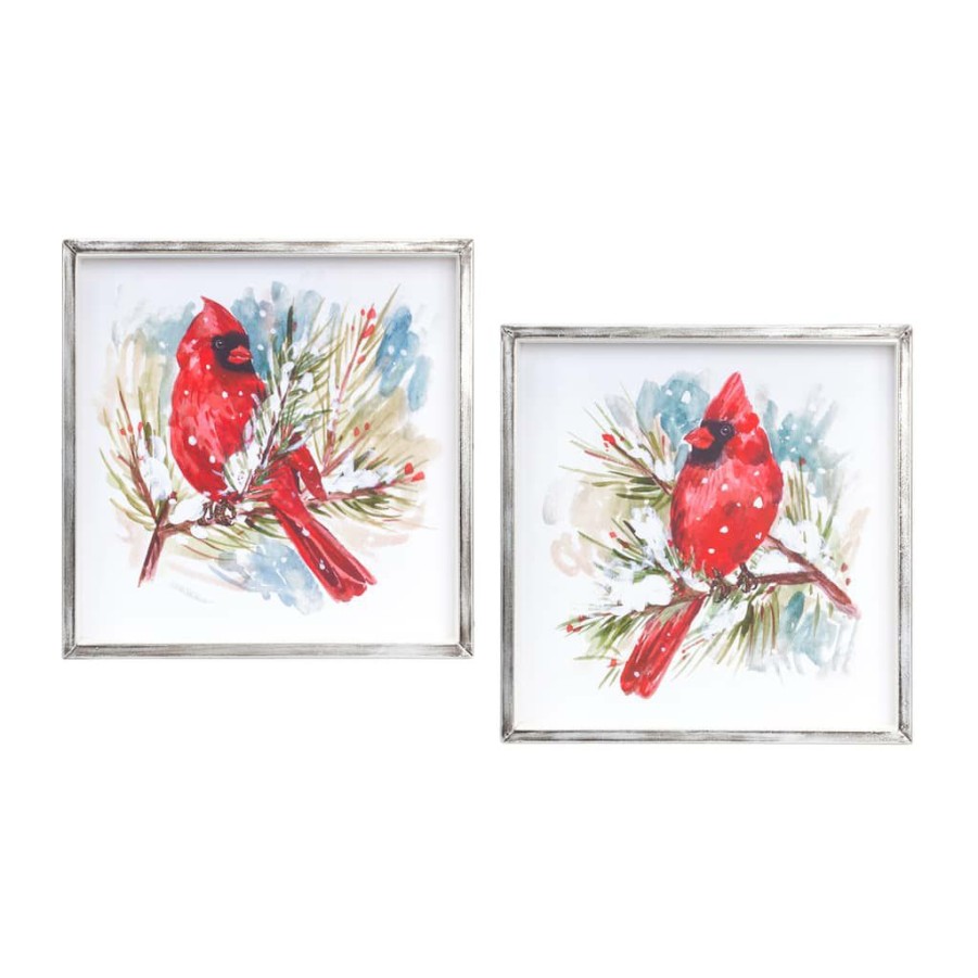 Holidays & Occasions * | Best Sale Cardinal And Pine Frame Set By Melrose