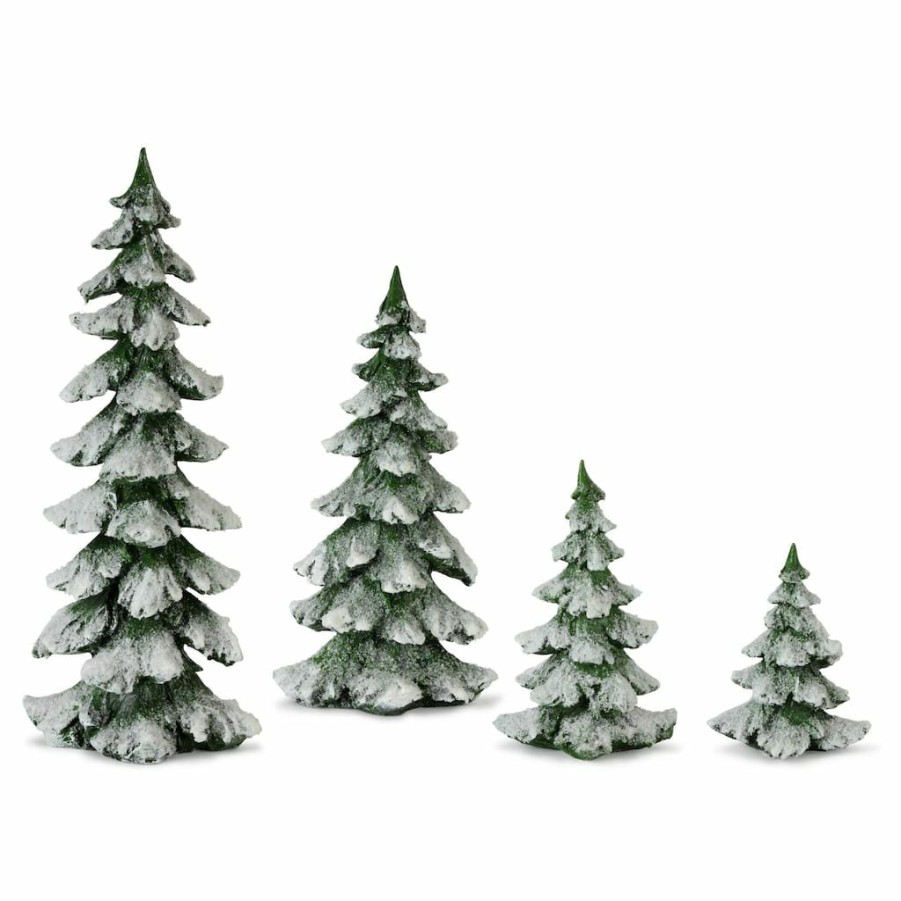 Holidays & Occasions * | Wholesale White & Green Tree Set, 6.5 , 9 , 13.25 & 18 By Melrose