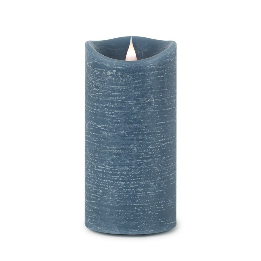 Home & Decor * | Best Deal 7.75 Blue Simplux Led Designer Candle With Timer By Melrose