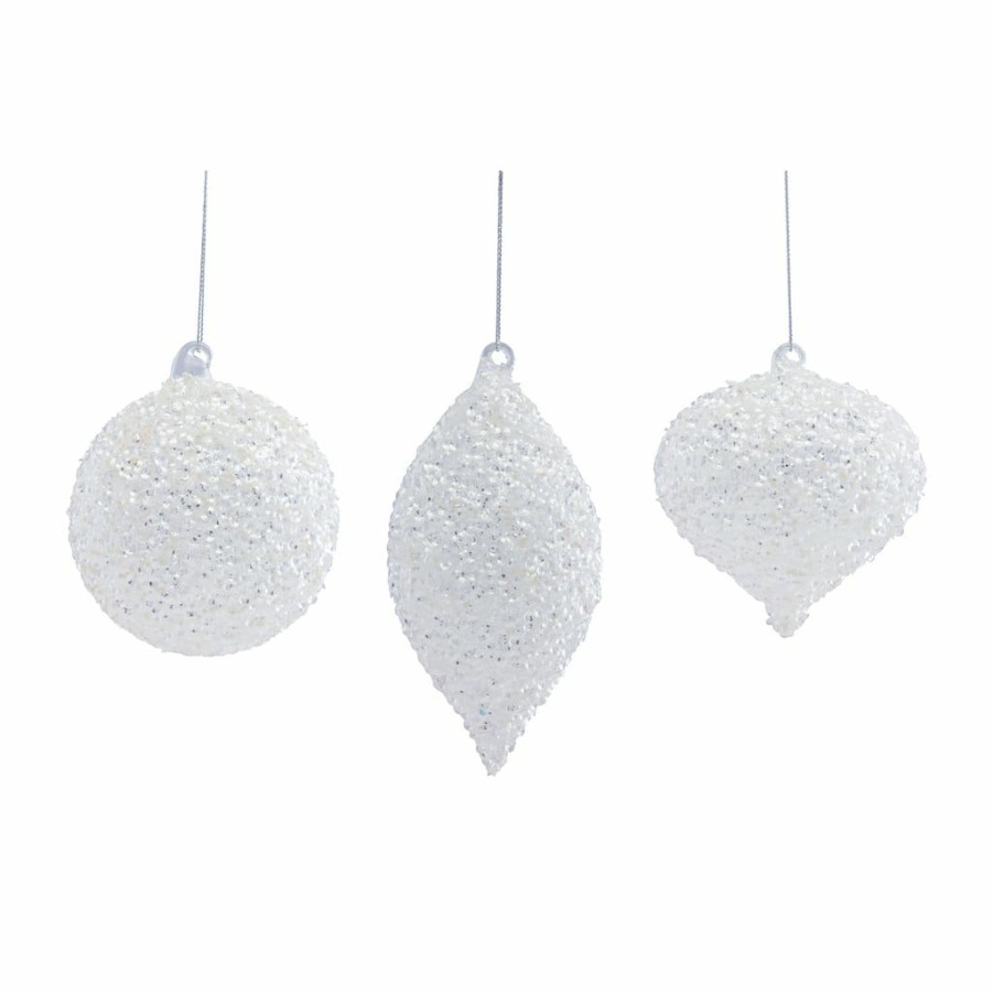 Holidays & Occasions * | Buy 12Ct. Glass Ornament Set, 4.5 & 6.5 By Melrose