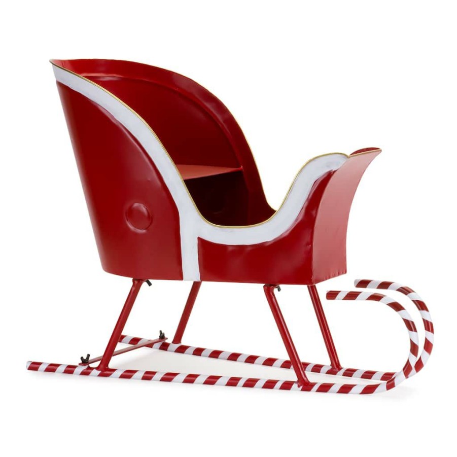 Holidays & Occasions * | Top 10 Metal Sleigh Decor Set By Melrose