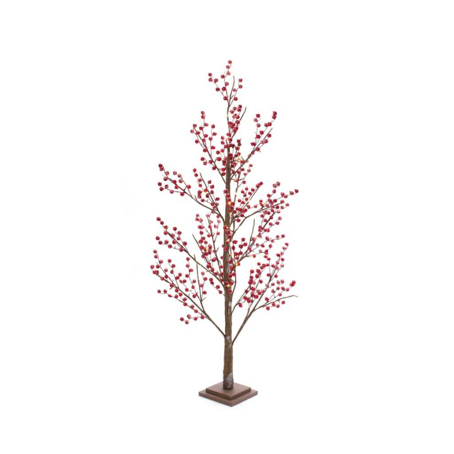 Holidays & Occasions * | Cheap 51 Led Red Berry Tree Decoration By Melrose