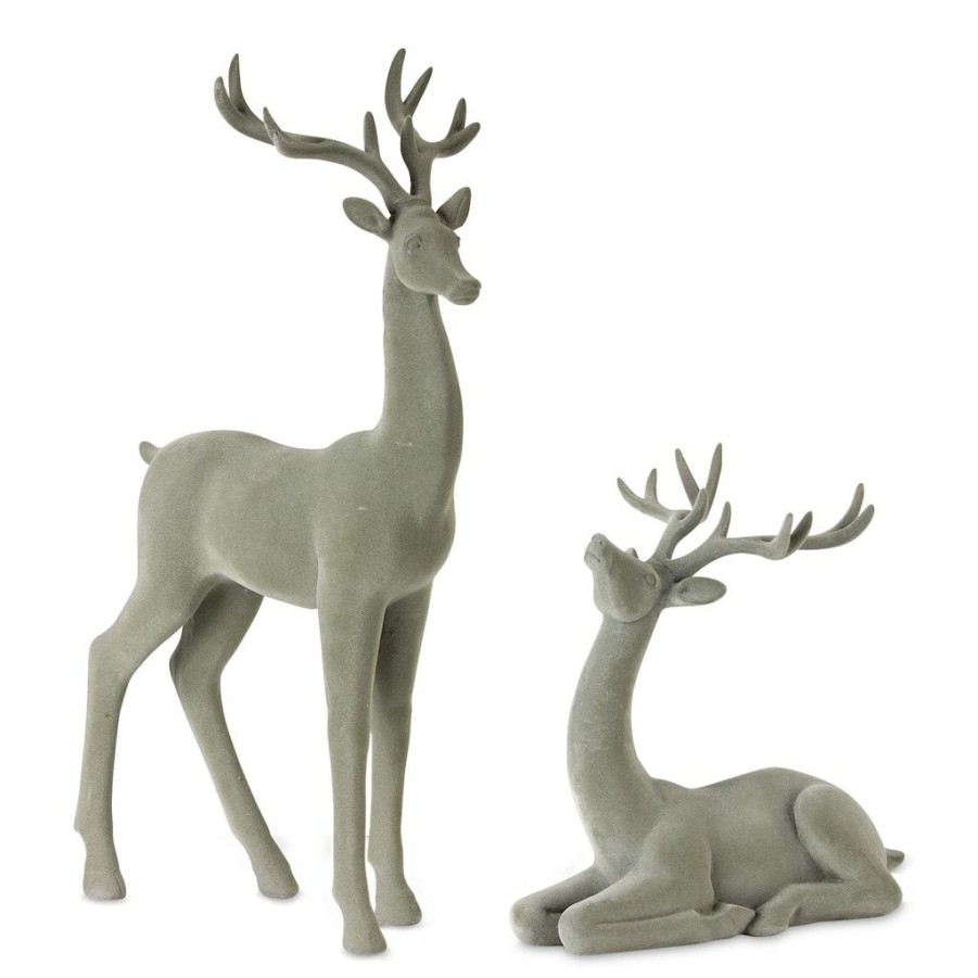 Holidays & Occasions * | Buy Gray Deer Set, 10 & 17 By Melrose