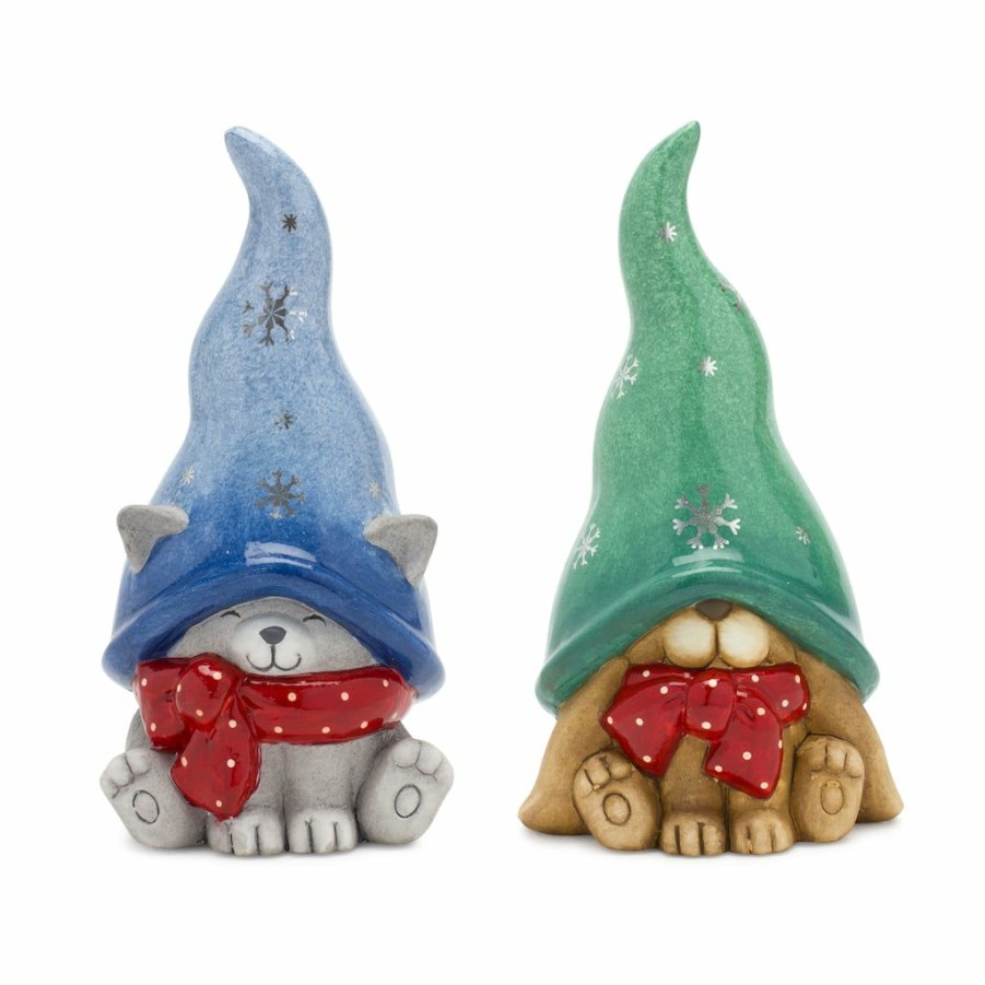 Holidays & Occasions * | Deals 5.75 Terra Cotta Cat & Dog Figurine Set, 4Ct. By Melrose