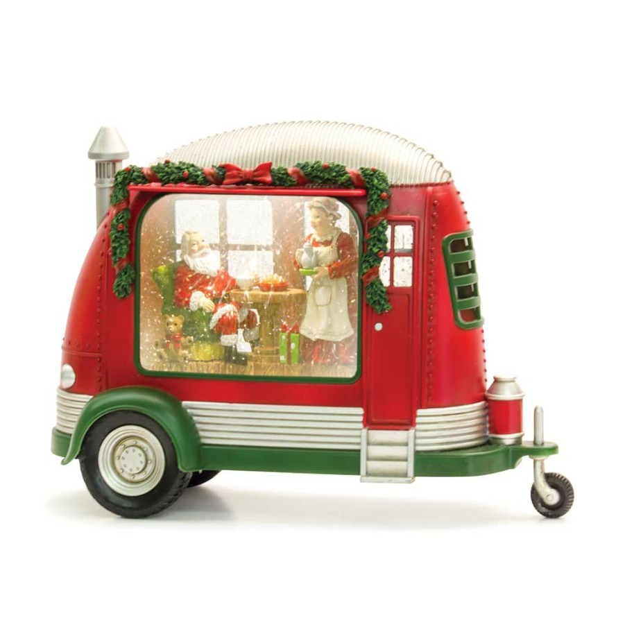 Holidays & Occasions * | Buy 8 Led Santa In Camper Snow Globe By Melrose