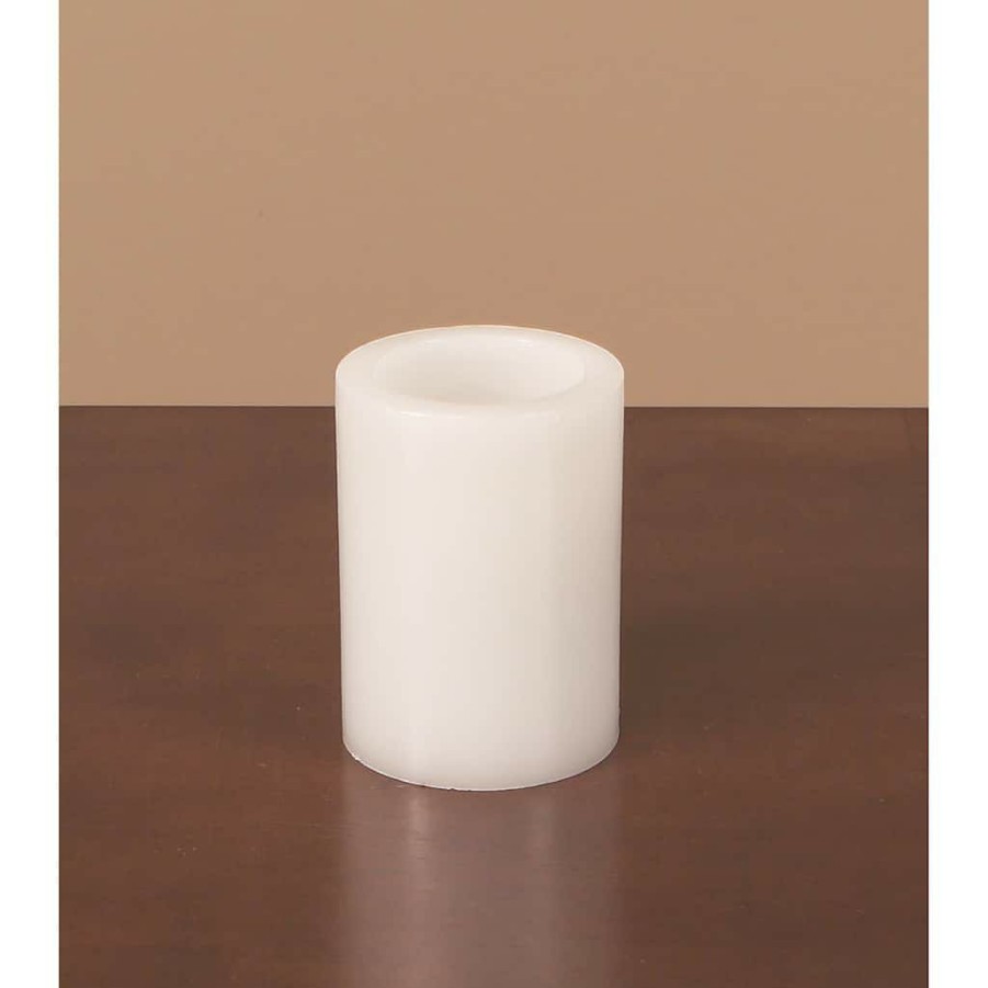 Home & Decor * | New 3 X 4 Led Wax Pillar Candle Set By Melrose