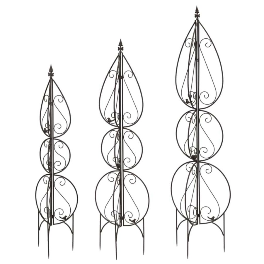 Home & Decor * | Promo Metal Garden Trellis Set, 51 , 59 & 66.5 By Melrose