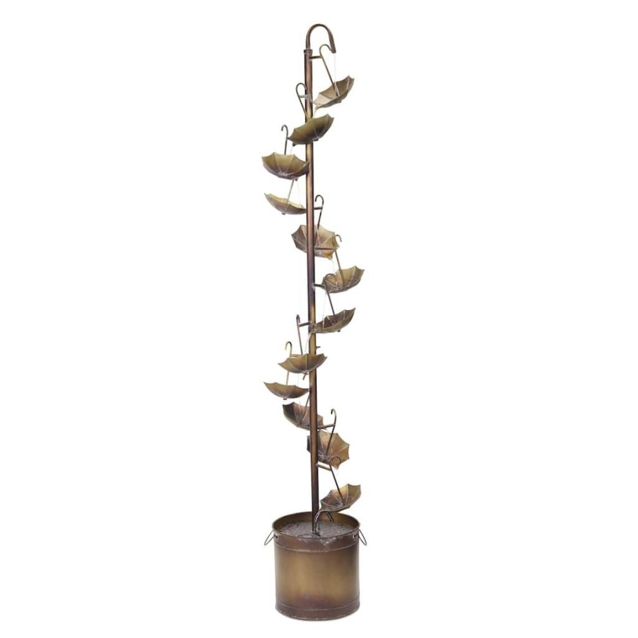 Holidays & Occasions * | Best Sale 65 Bronze Umbrella Fountain By Melrose