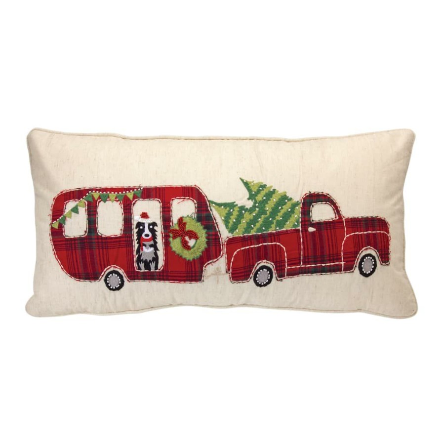 Holidays & Occasions * | Best Pirce Truck And Camper Throw Pillow By Melrose