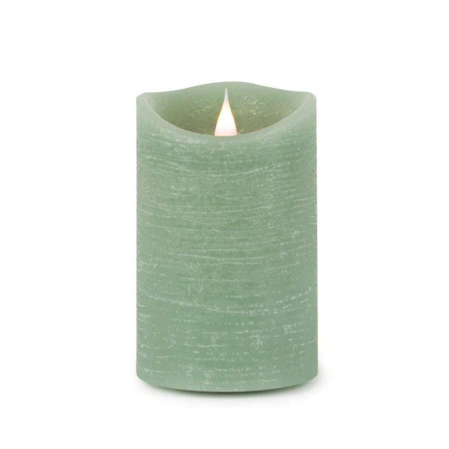 Home & Decor * | Best Deal 5.5 Green Simplux Led Designer Candles With Remote Set By Melrose