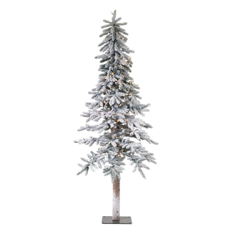 Holidays & Occasions * | Flash Sale 6Ft. Flocked Alpine Artificial Christmas Tree By Melrose