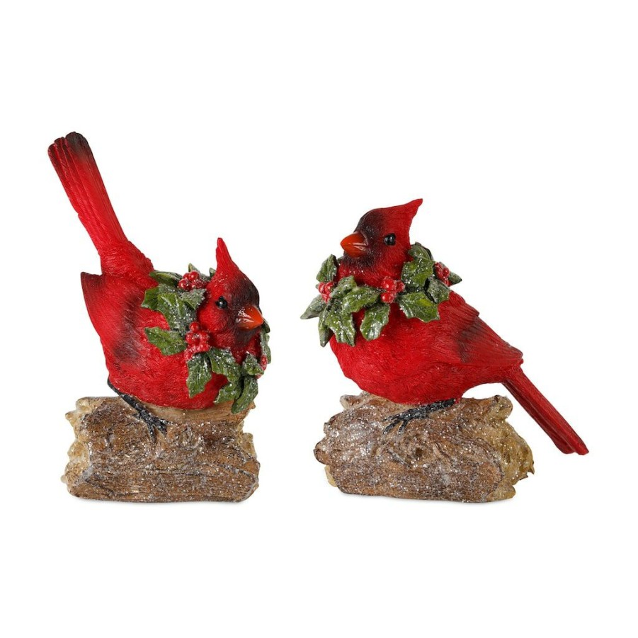 Holidays & Occasions * | Brand New Red Cardinal Figurines Set 5.5 & 7 By Melrose