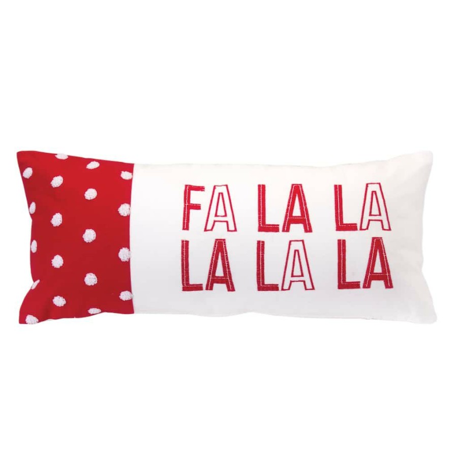 Holidays & Occasions * | Brand New Fa La La La La Throw Pillow By Melrose