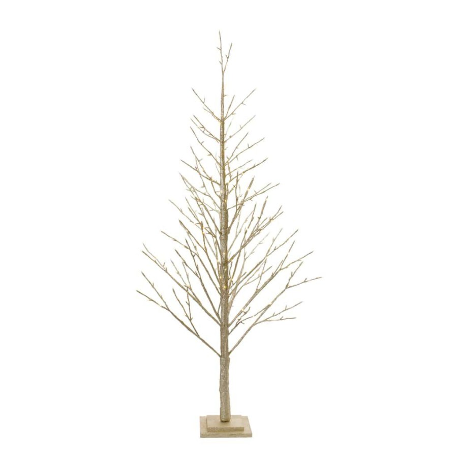 Holidays & Occasions * | Hot Sale 5.5Ft. Gold Led Twig Tree Decoration By Melrose