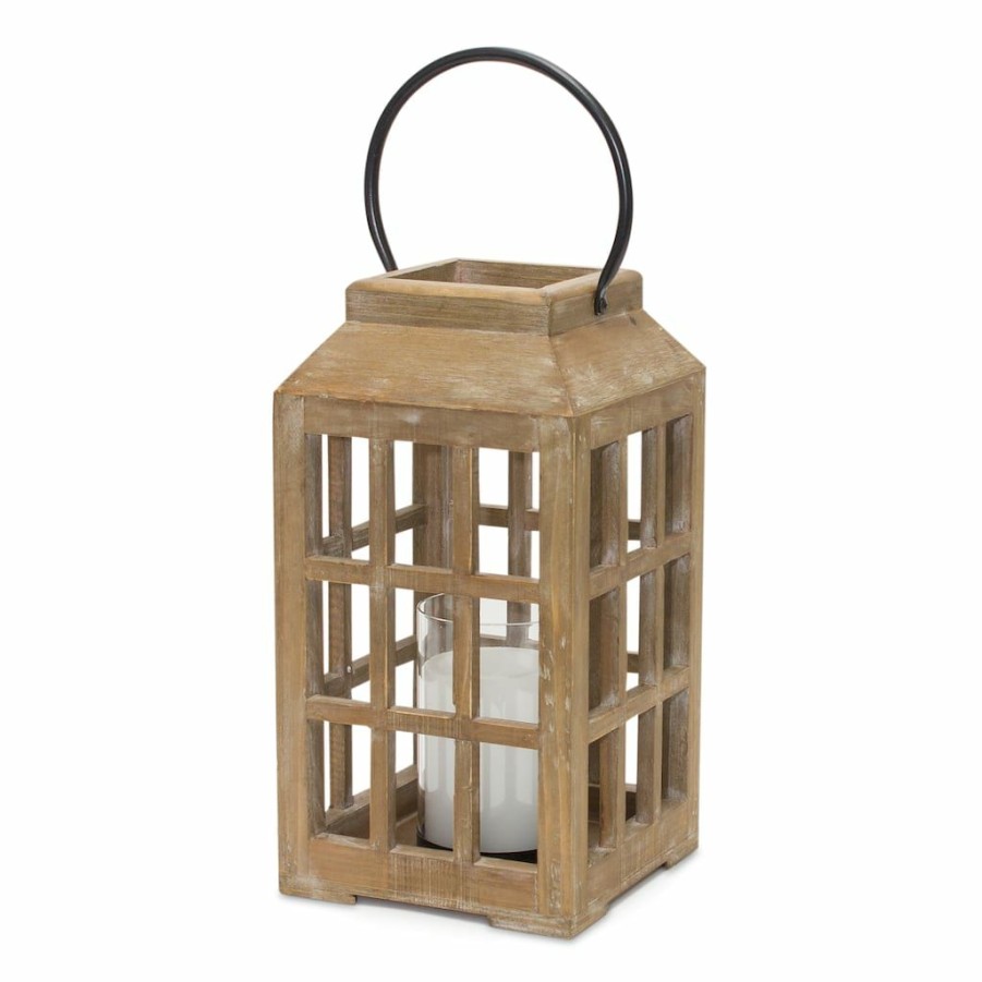 Home & Decor * | Brand New 17 Weathered Wooden Lantern By Melrose