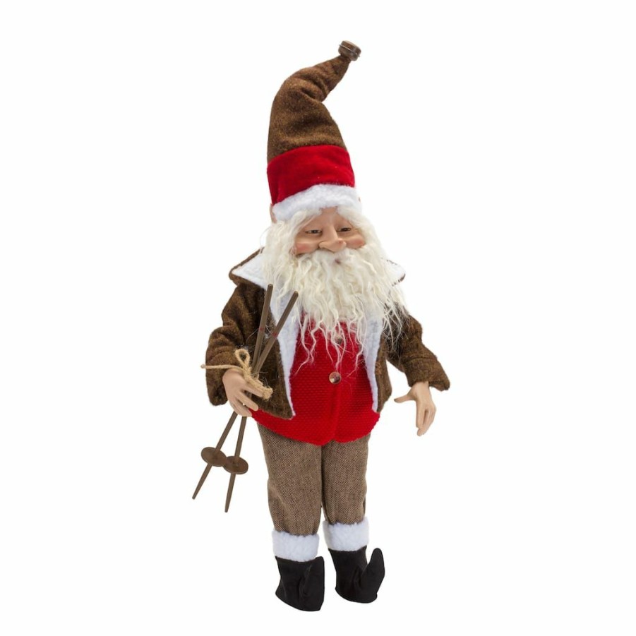 Holidays & Occasions * | Promo 25.25 Ski & Sled Santa Figurine Set By Melrose