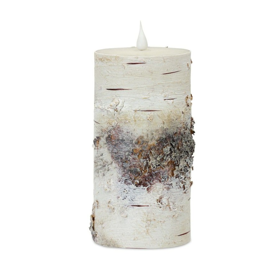 Holidays & Occasions * | Best Deal 3.5 X 7 Led Birch Candle With Remote By Melrose