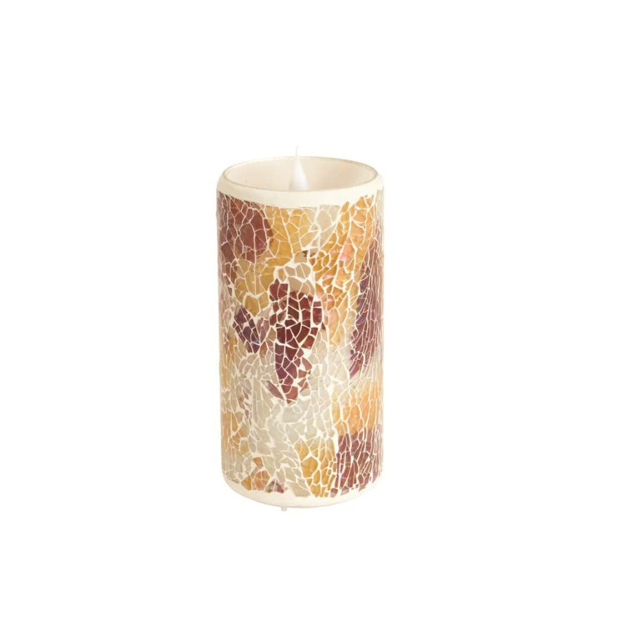 Home & Decor * | Buy 6 Simplux Led Mosaic Candle Set With Moving Flame By Melrose