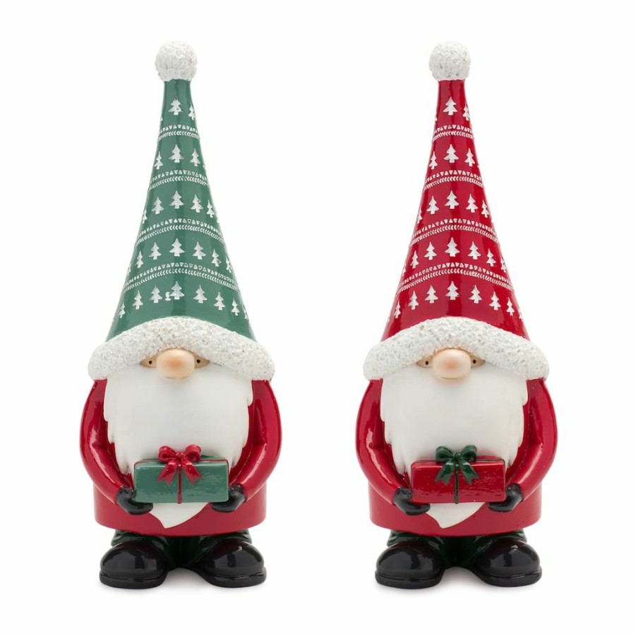 Holidays & Occasions * | Coupon 12 Holiday Gnome Figurine Set By Melrose