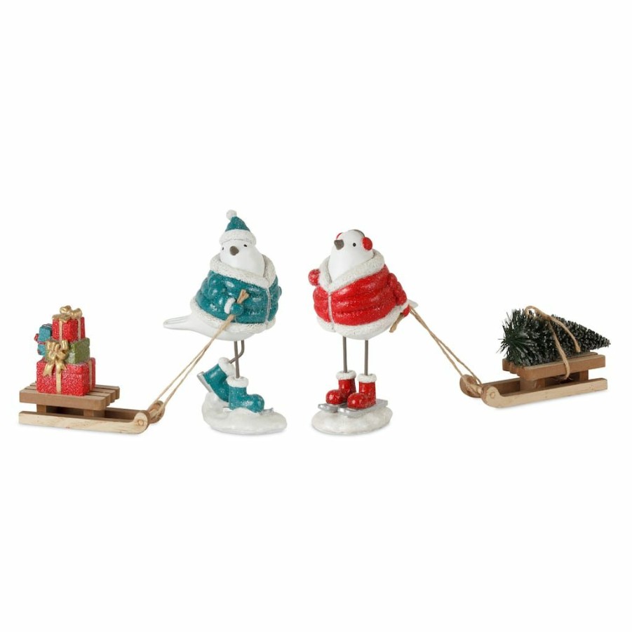 Holidays & Occasions * | Wholesale Bird With Sled Set, 8 , 7.5 & 6 By Melrose