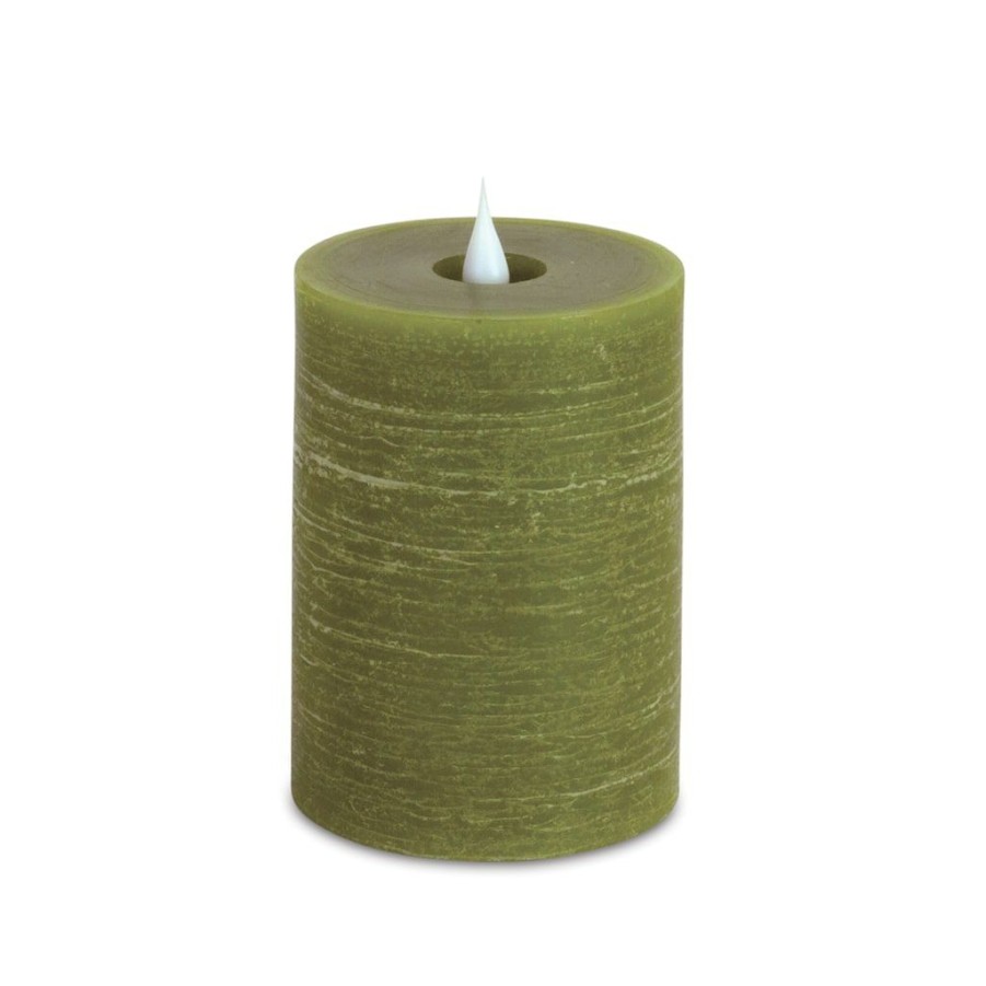 Home & Decor * | Budget 5.5 Green Simplux Led Designer Candles With Remote Set By Melrose