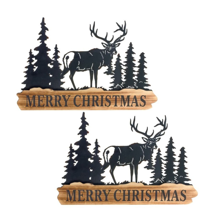 Holidays & Occasions * | Top 10 11 Merry Christmas Signs, 2Ct. By Melrose