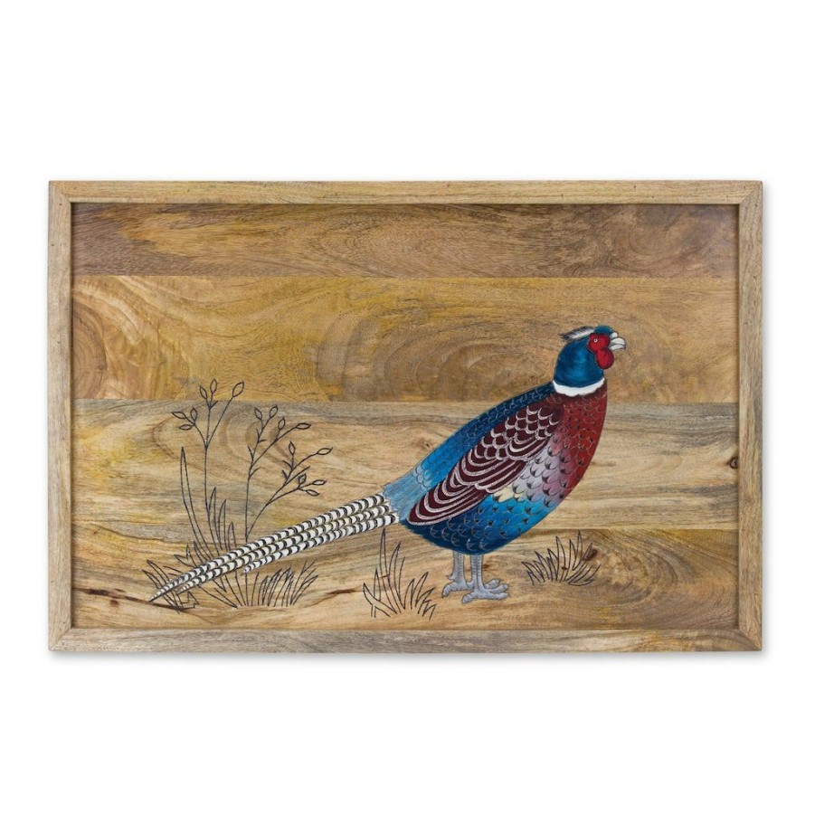 Holidays & Occasions * | Promo Pheasant Wood Wall Hanging, 32 X 21 By Melrose