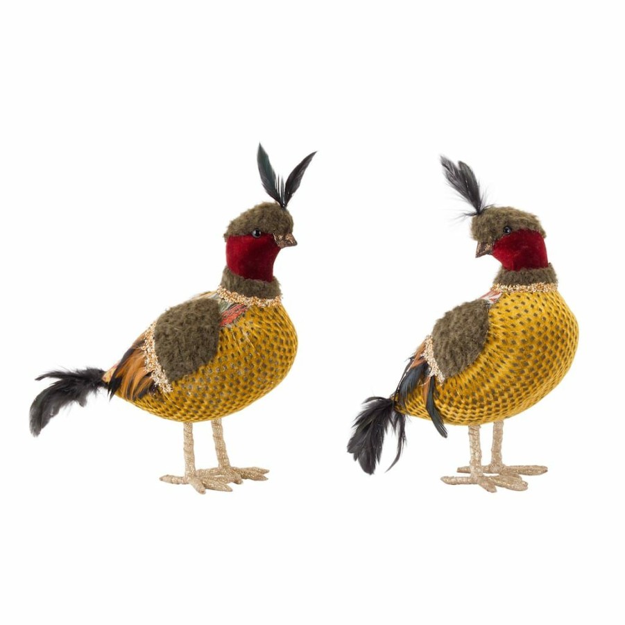 Holidays & Occasions * | Brand New 12.5 Fabric Quail Set By Melrose