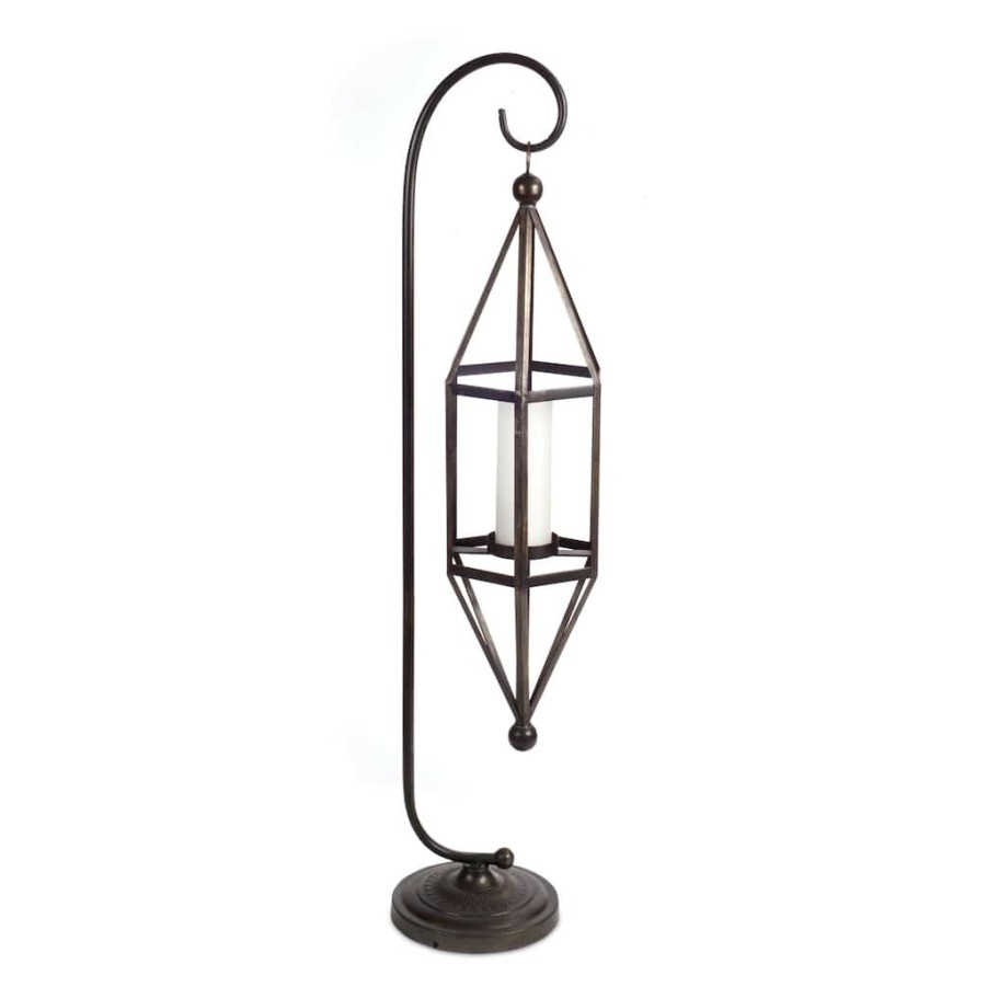 Home & Decor * | Best Reviews Of 45.5" Antique Brown Metal Hanging Lantern With Stand By Melrose